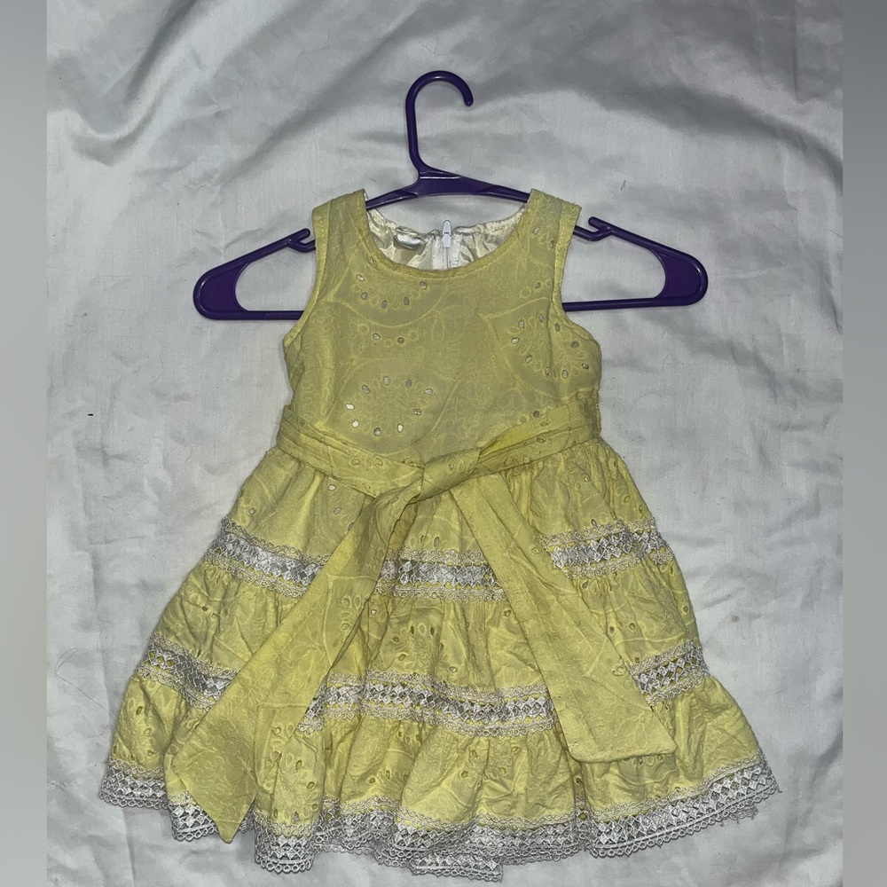 Charming Yellow Lace Kids Formal Dress 2T Girls